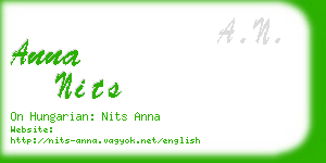 anna nits business card